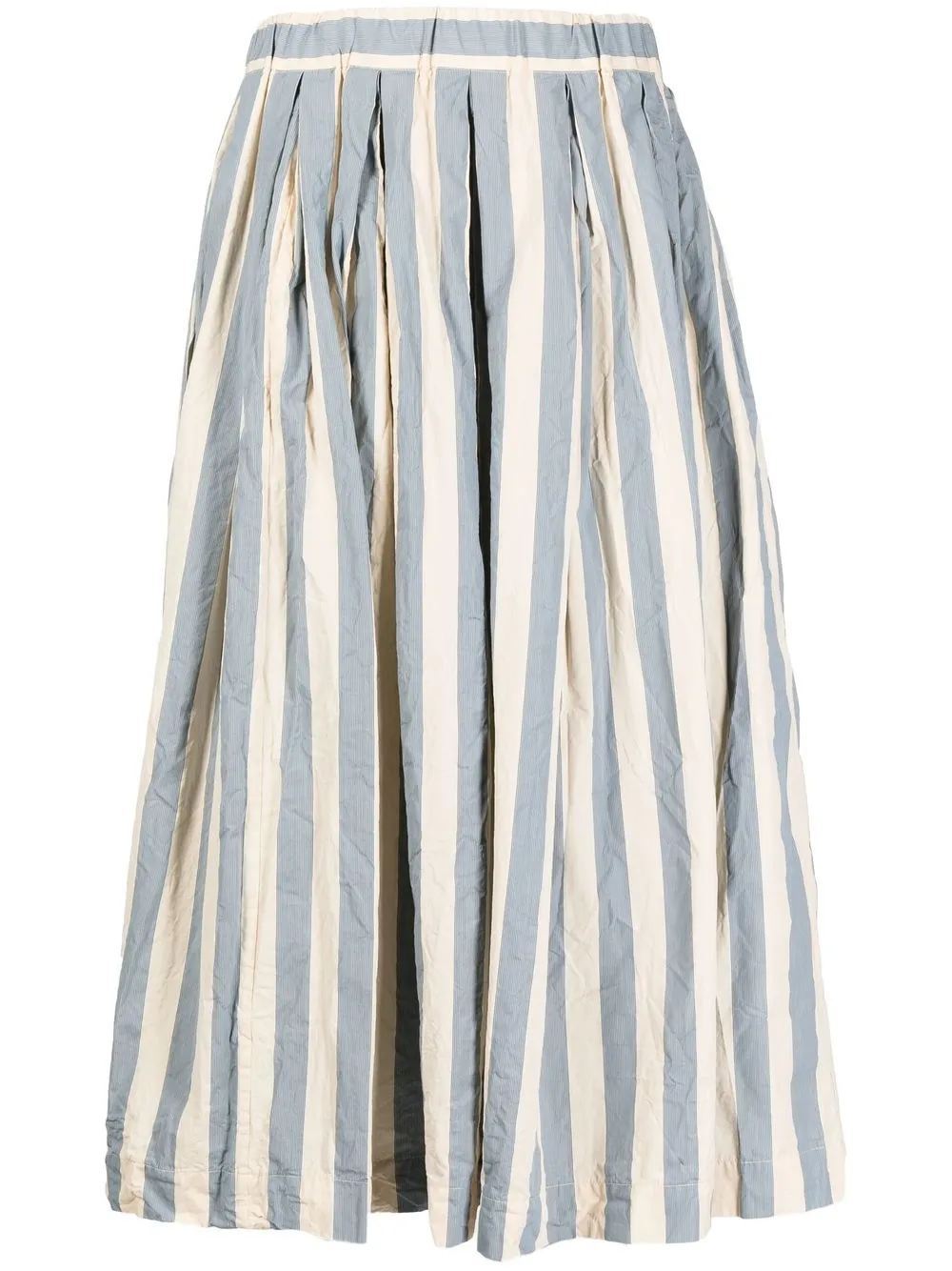 

Casey Casey pleated stripe-print midi skirt - Blue