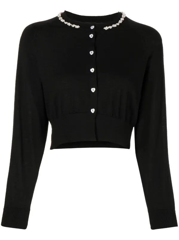 Simone Rocha bead-embellished Cropped Cardigan - Farfetch