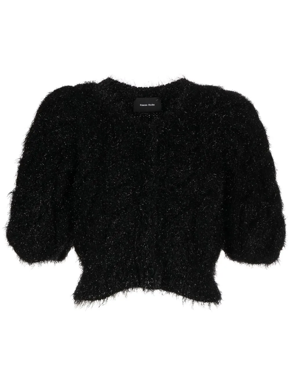 

Simone Rocha Tinsel puff sleeve cardigan - Black