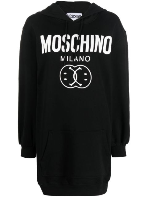 Moschino logo print hooded dress
