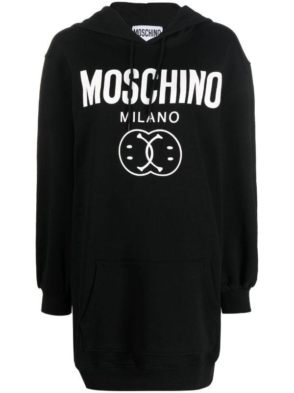 Moschino logo-print cotton-jersey Hoodie - Farfetch