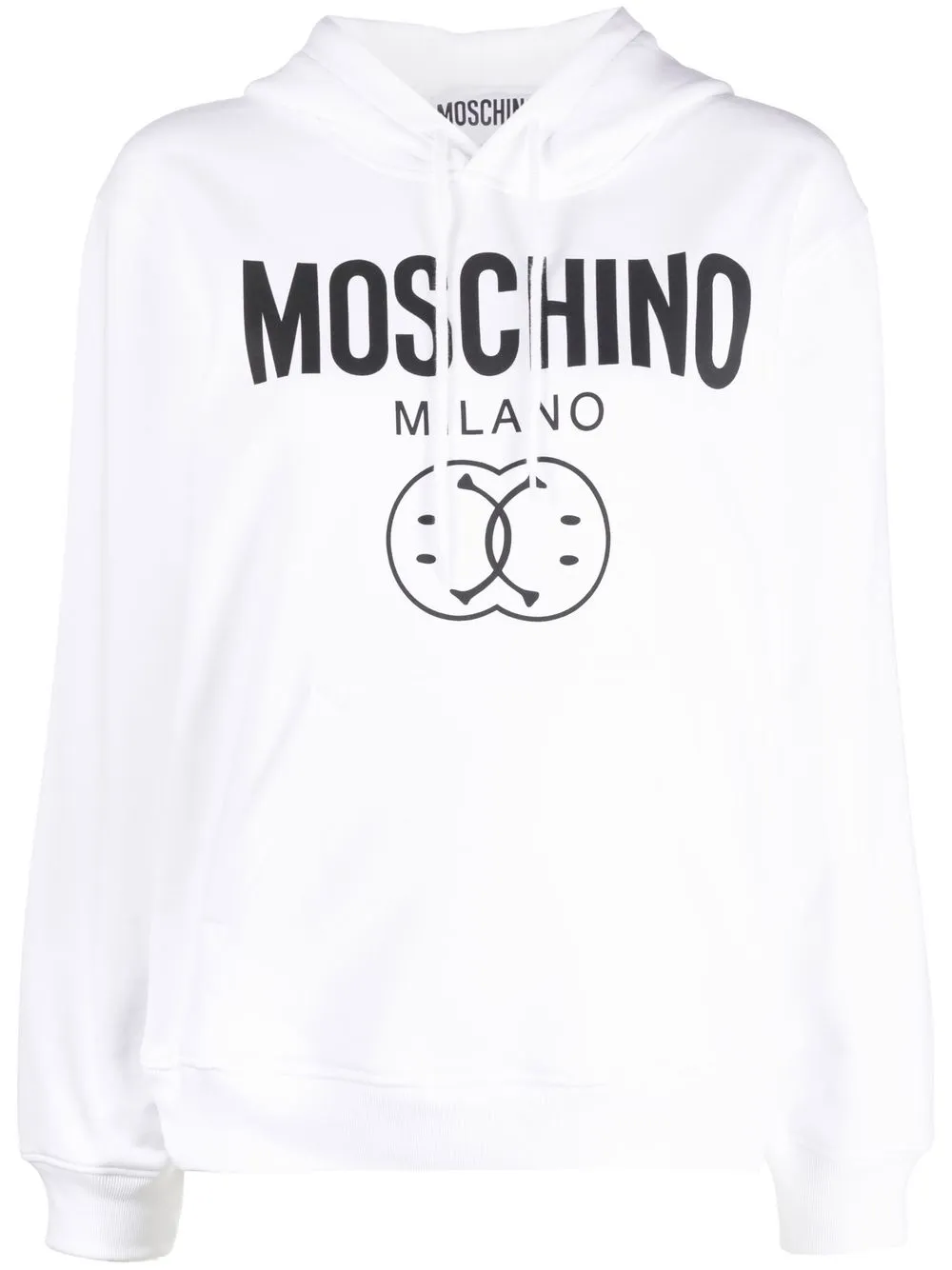 

Moschino hoodie con logo estampado - Blanco