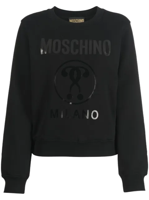 Moschino logo-print organic cotton sweatshirt