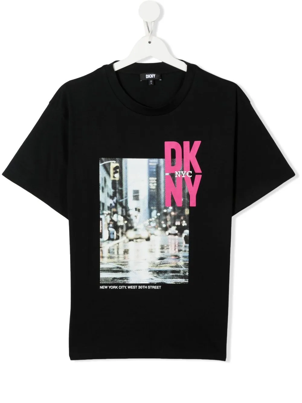 

Dkny Kids playera con estampado gráfico - Negro