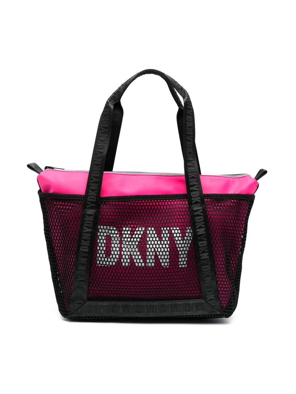 

Dkny Kids bolsa de hombro con logo y diseño de dos tonos - Negro