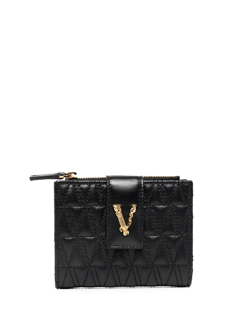 

Versace quilted bi-fold wallet - Black