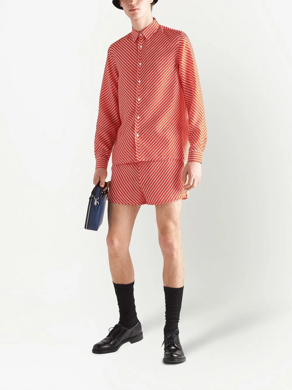 Prada Gestreept overhemd - Wit