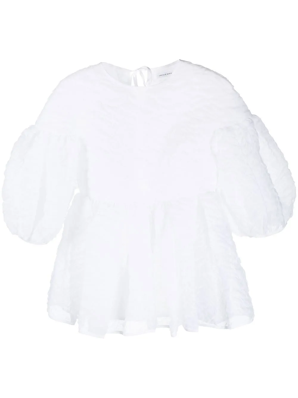 

Cecilie Bahnsen Jerry peplum blouse - White