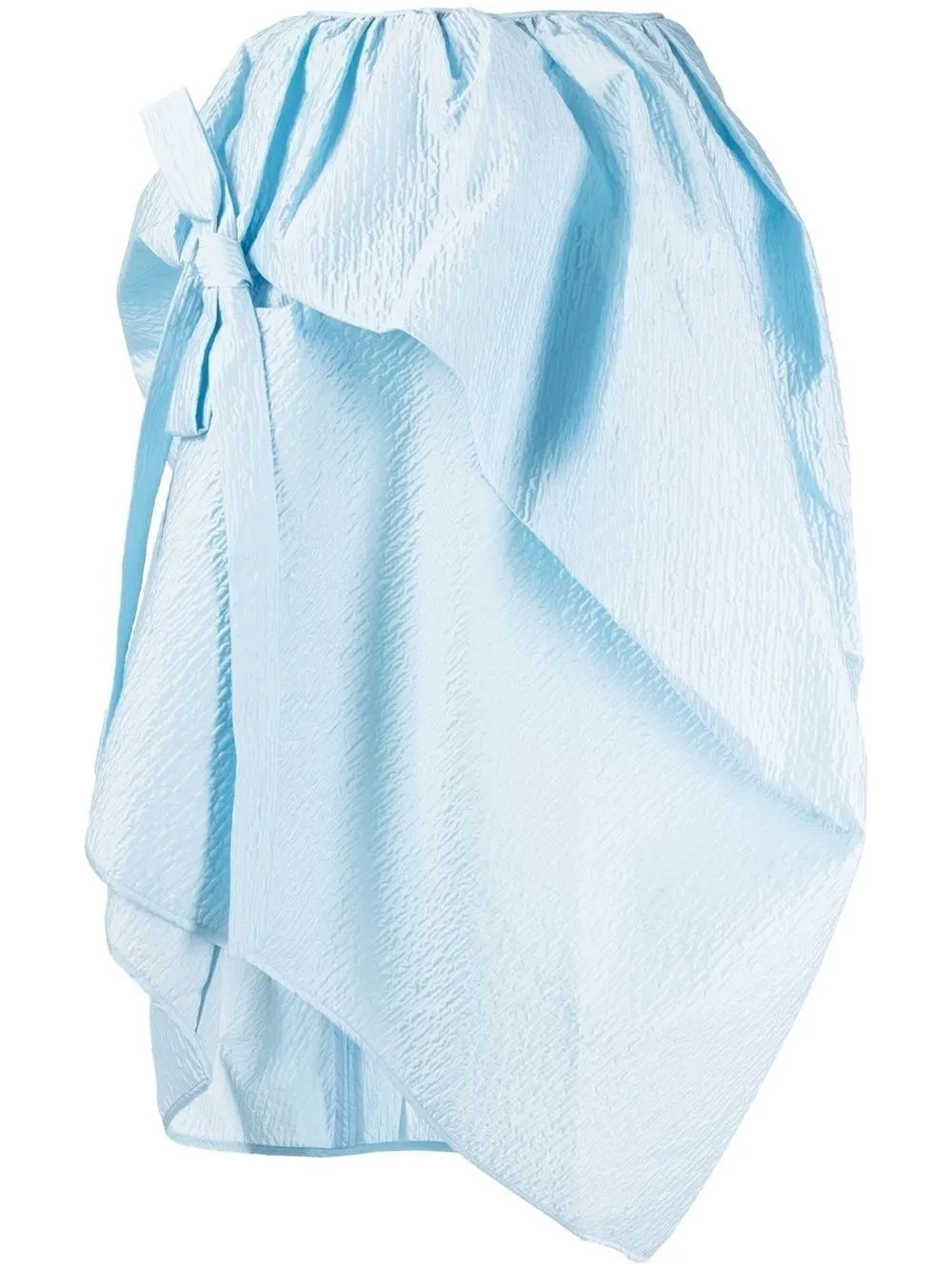 bow-embellished asymmetric skirt 