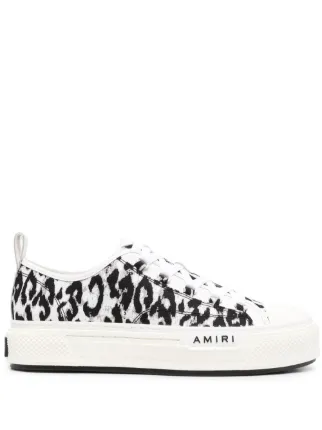 AMIRI logo-print Fleece Slippers - Farfetch