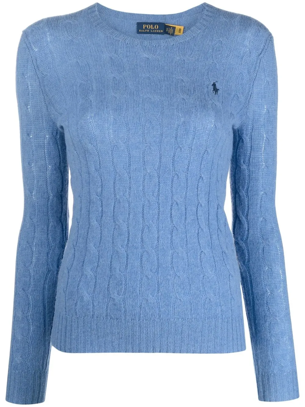 

Polo Ralph Lauren logo-embroidered cable-knit jumper - Blue