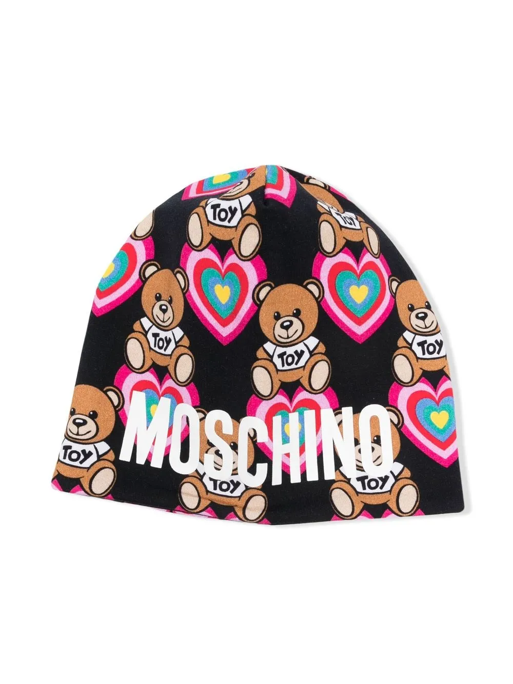 

Moschino Kids gorro con estampado teddy bear - Negro