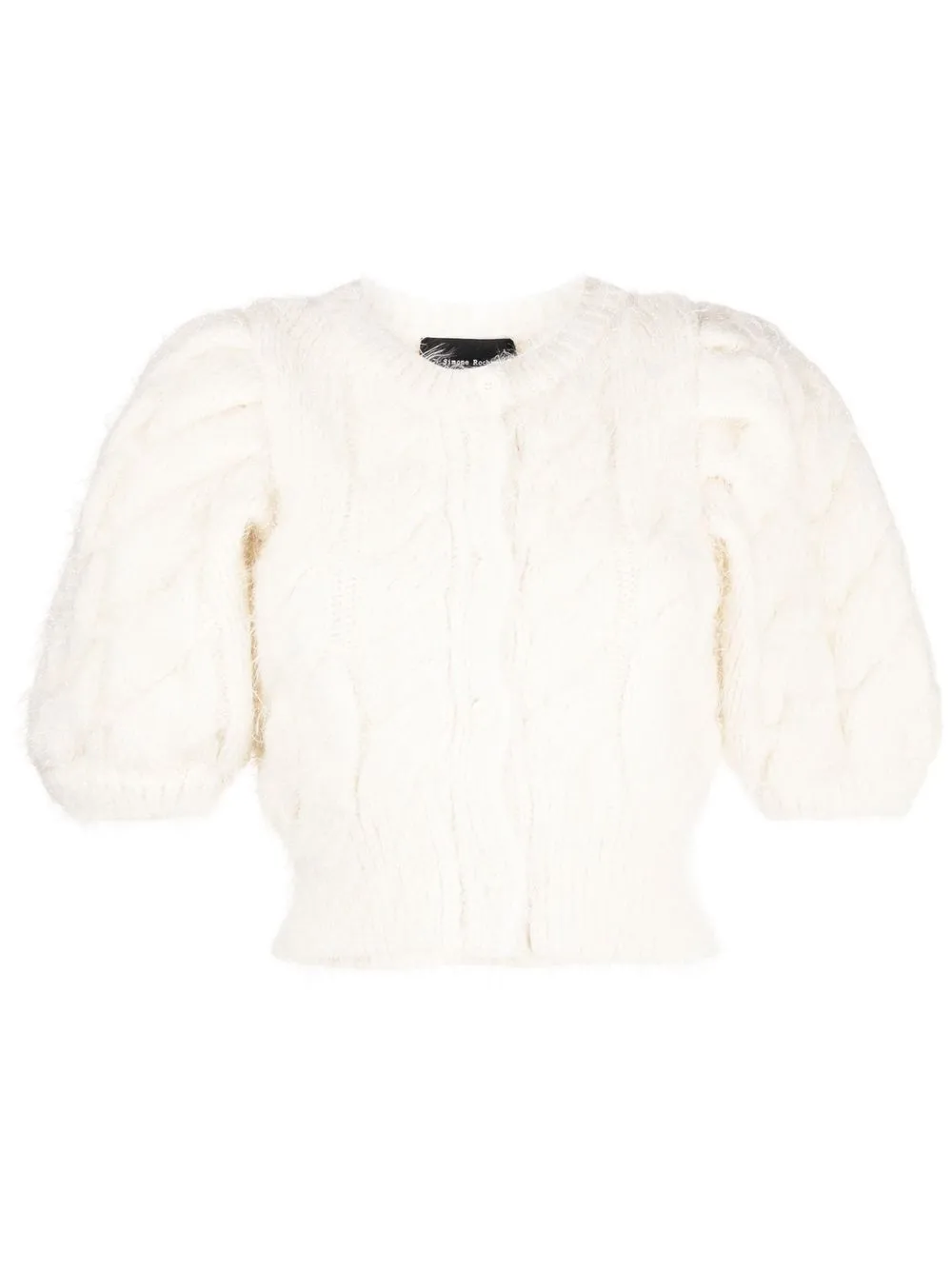 

Simone Rocha Tinsel puff sleeve cardigan - White