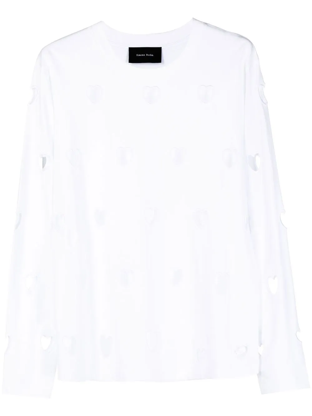 

Simone Rocha cut-out heart T-shirt - White