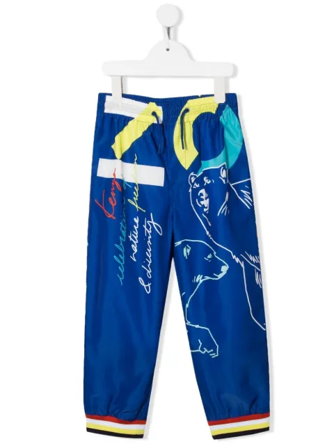 Kenzo Kids logo-print track pants