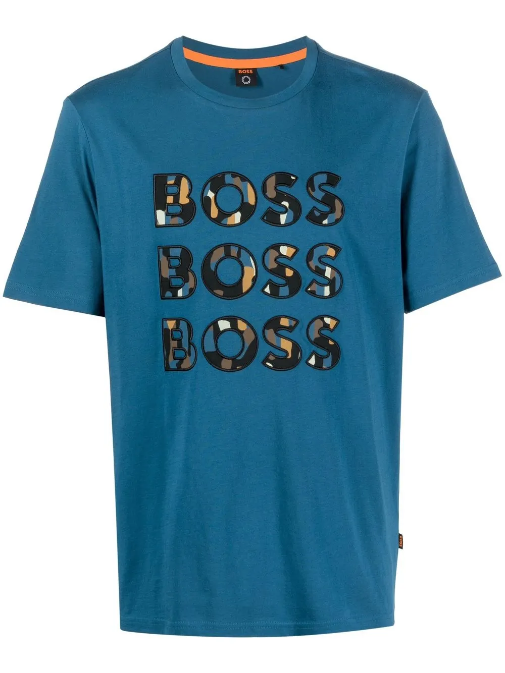 

BOSS playera con logo estampado - Azul