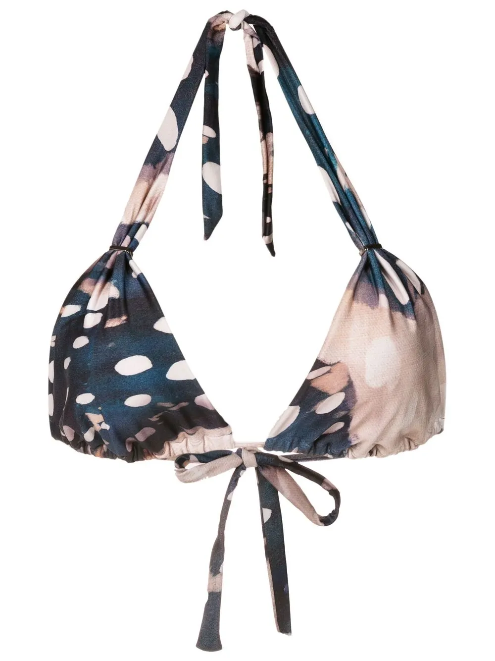 Lenny Niemeyer abstract-print halterneck bikini top
