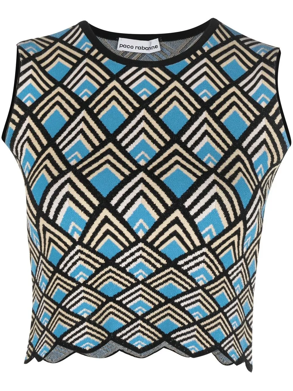 

Paco Rabanne patterned sleeveless top - Blue