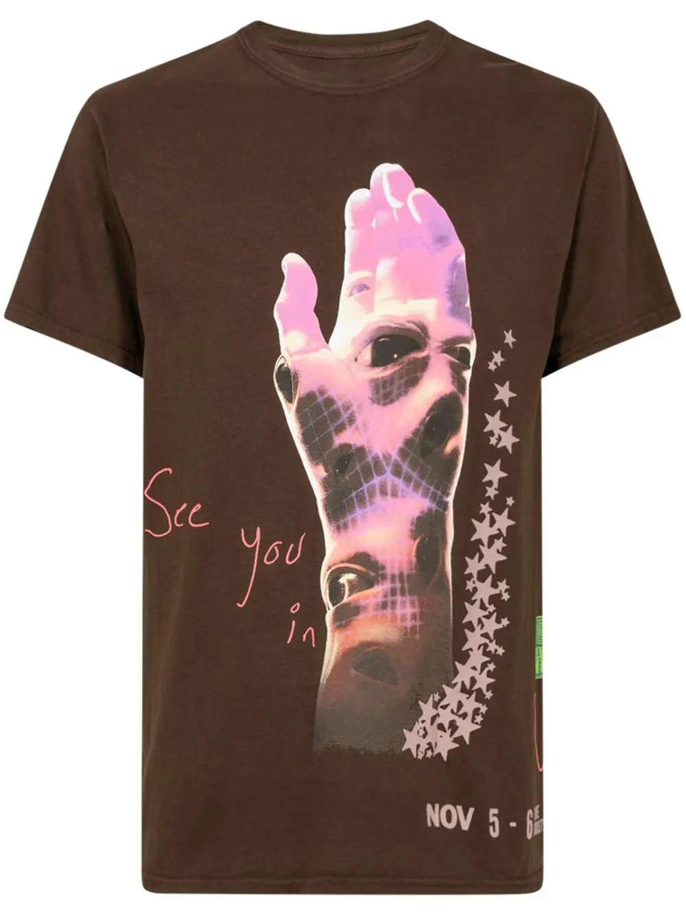 

Travis Scott playera con estampado gráfico - Marrón