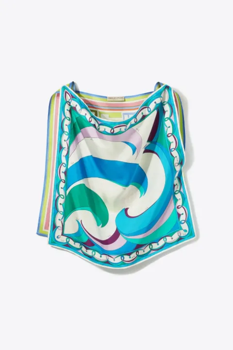 Emilio Pucci】総柄SILKキルティング ブラトップ ビスチェ