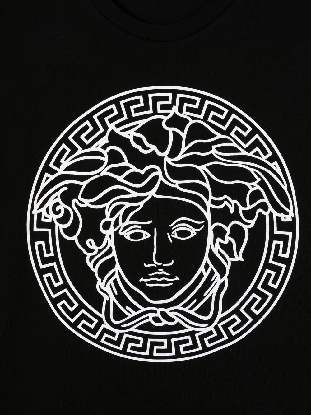 Medusa Cotton Jersey T Shirt in Black - Versace Kids