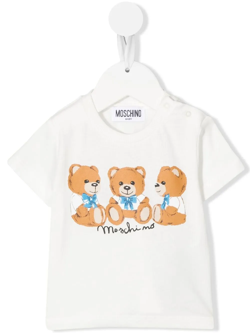 

Moschino Kids playera con logo Teddy Bear - Blanco
