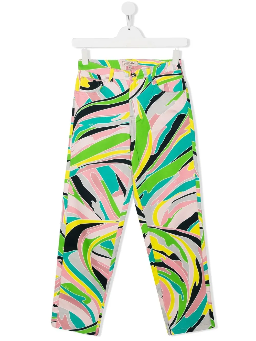 

PUCCI Junior TEEN abstract-print straight trousers - Green