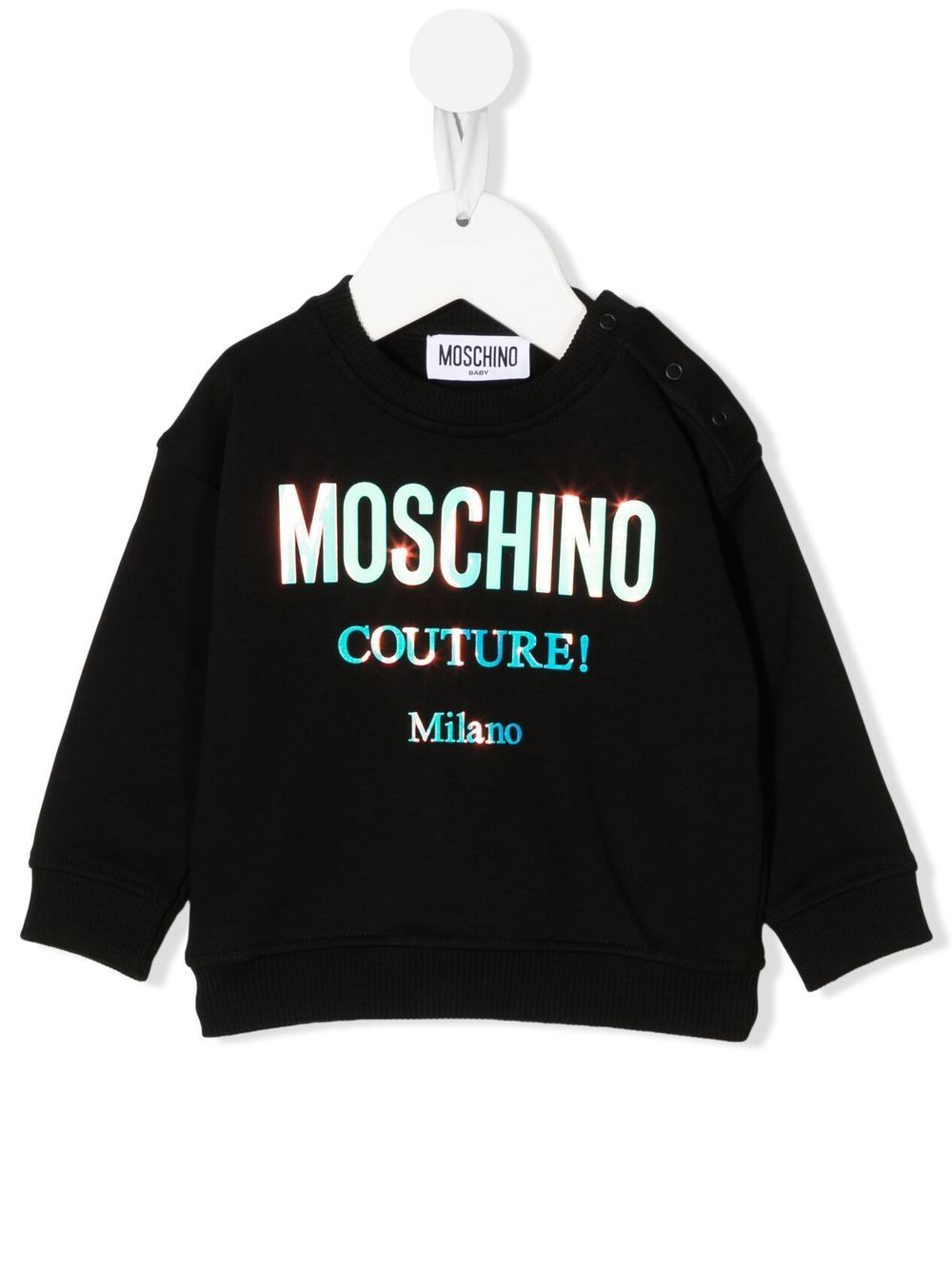 

Moschino Kids logo-print crew neck sweatshirt - Black