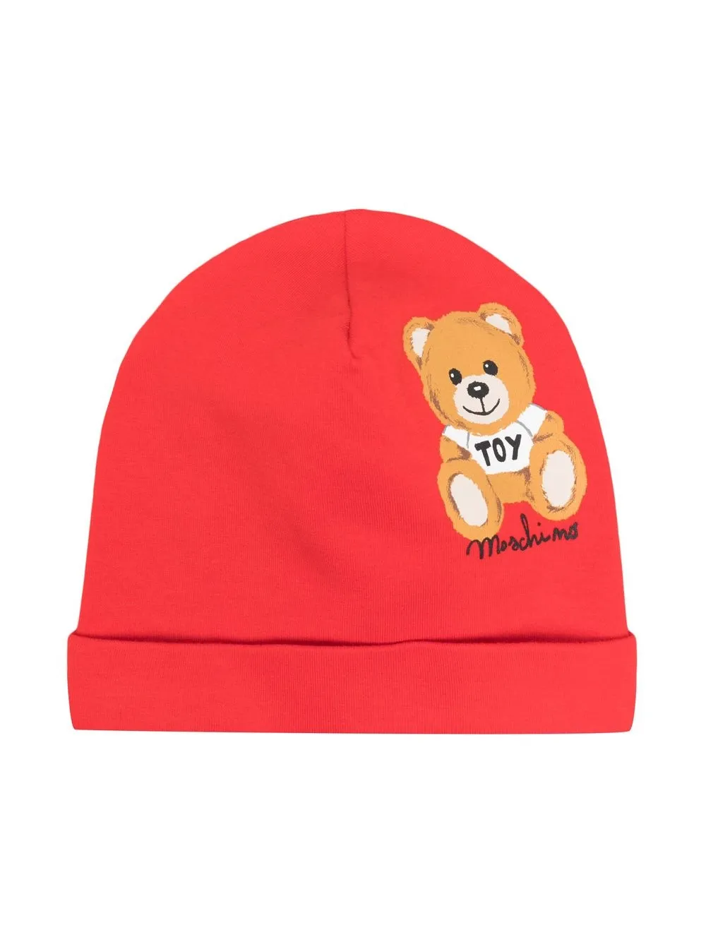 

Moschino Kids teddy bear-detail beanie - Red