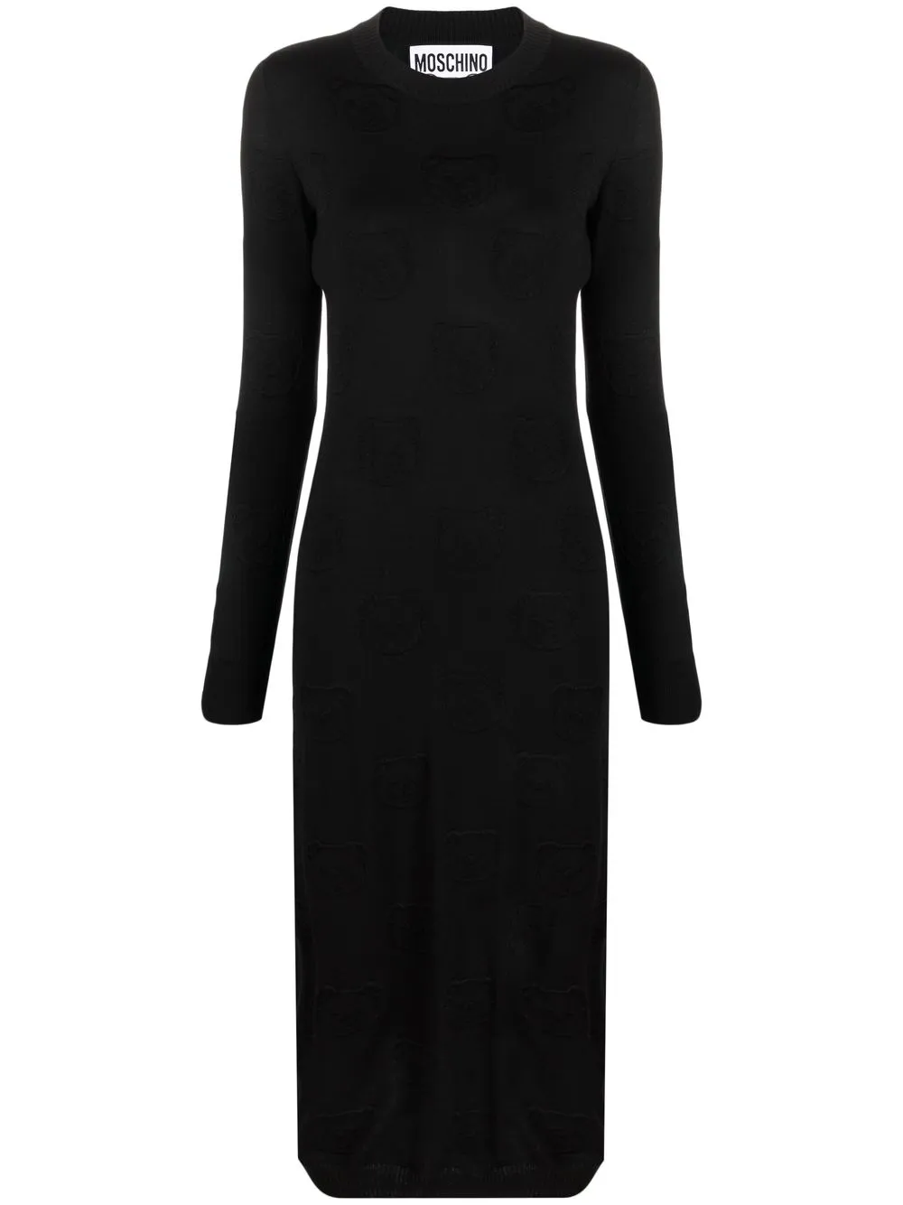 

Moschino vestido tejido ajustado - Negro