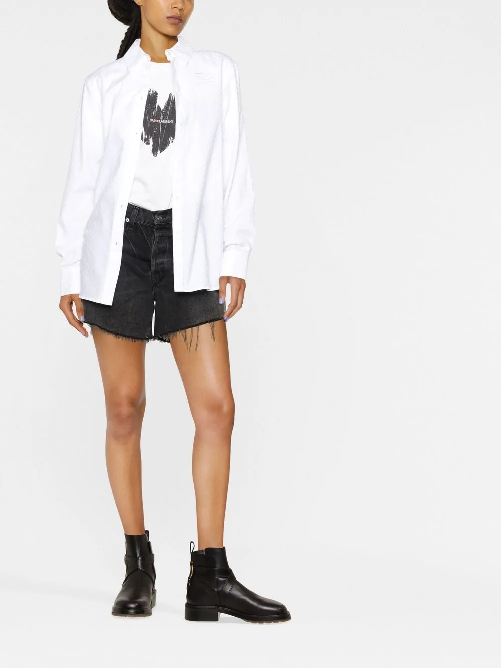 Karl Lagerfeld Blouse met jacquard - Wit