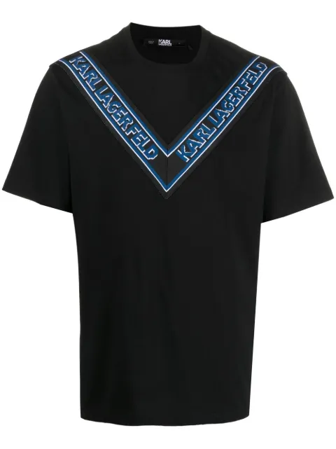 karl lagerfeld logo织带有机棉t恤