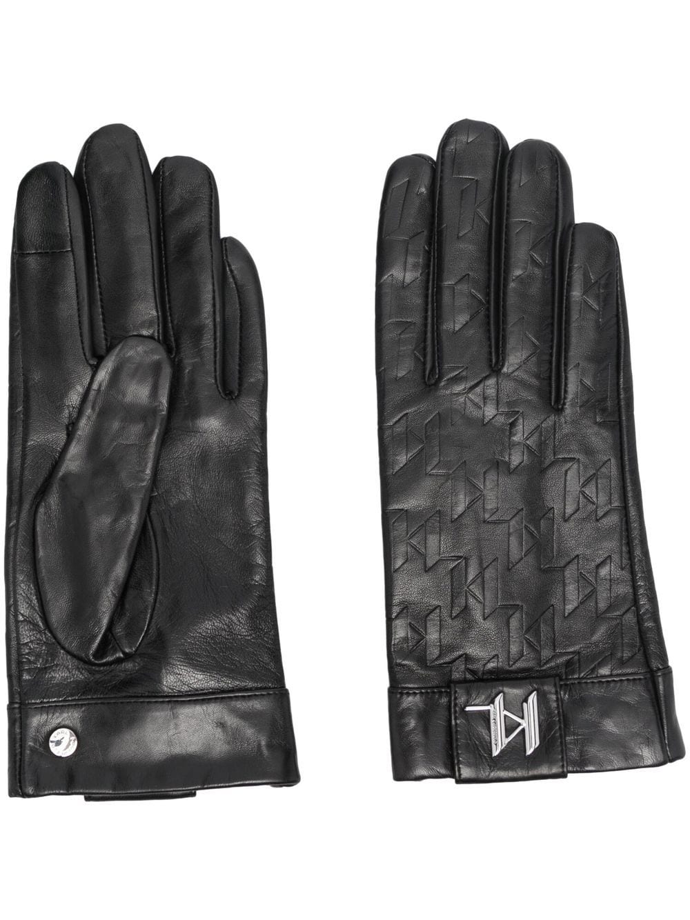 Karl Lagerfeld Monogram-Pattern Gloves