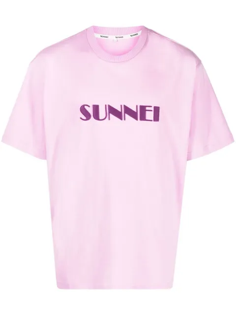 Sunnei embroidered-logo cotton T-shirt
