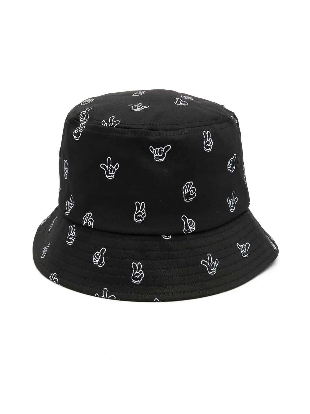 

Molo gorro de pescador con estampado gráfico - Negro
