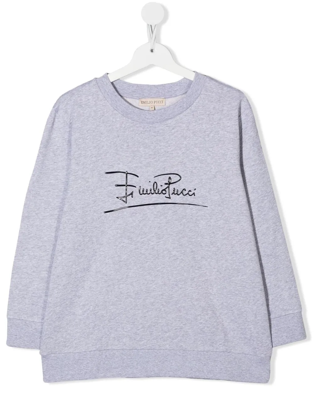 

PUCCI Junior TEEN logo-print sweatshirt - Grey