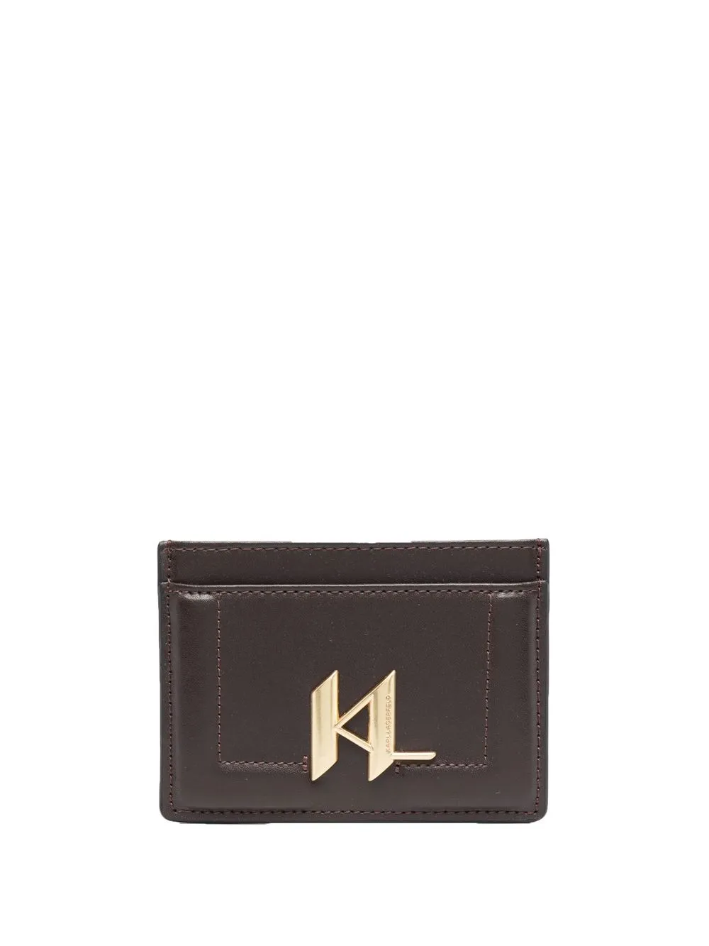 

Karl Lagerfeld K/Saddle leather cardholder - Brown