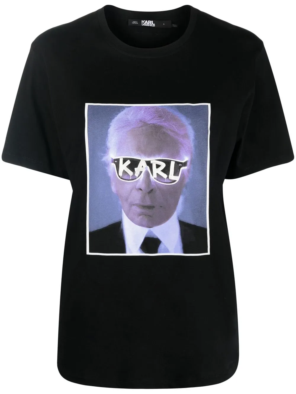 

Karl Lagerfeld playera con estampado Karl Archive - Negro