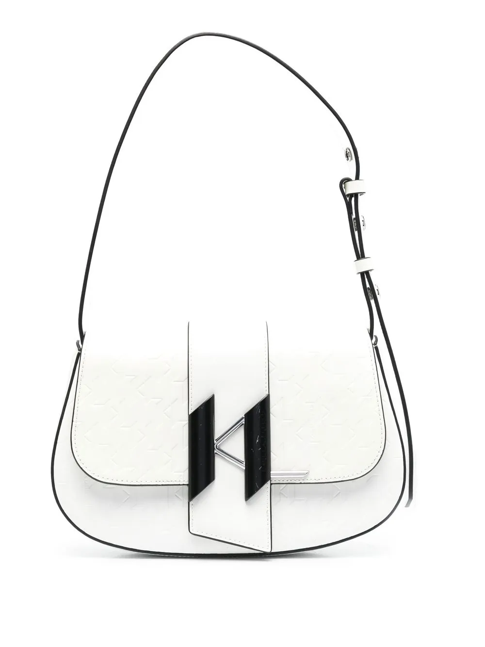 

Karl Lagerfeld bolsa de hombro K/Saddle - Blanco