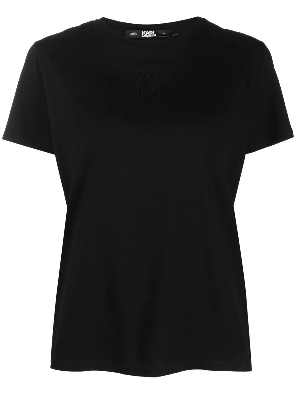 

Karl Lagerfeld playera manga corta con logo bordado - Negro