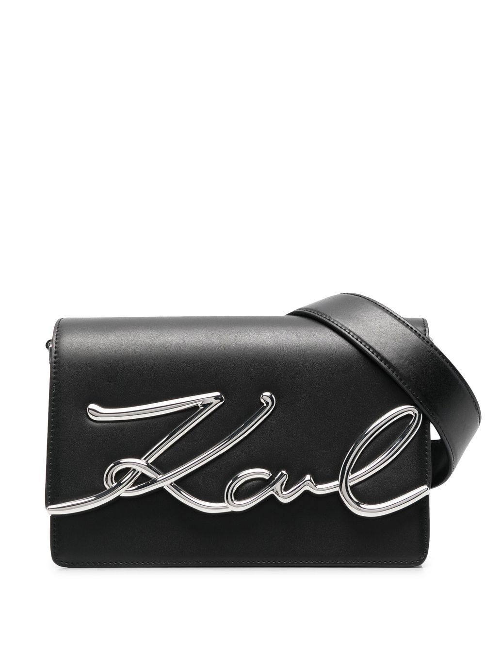 KARL LAGERFELD K/Signature Leather Shoulder Bag - Farfetch