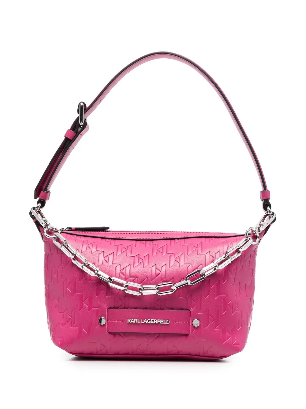 

Karl Lagerfeld K/Kushion embossed-logo shoulder bag - Pink