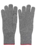 Brunello Cucinelli knitted two-tone cashmere gloves - Grey