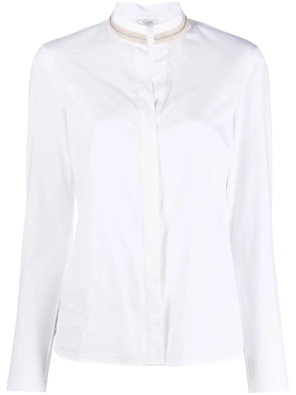 

Peserico camisa ajustada con botones - Blanco