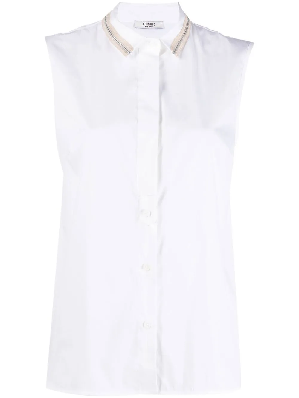 

Peserico blusa sin mangas con botones - Blanco