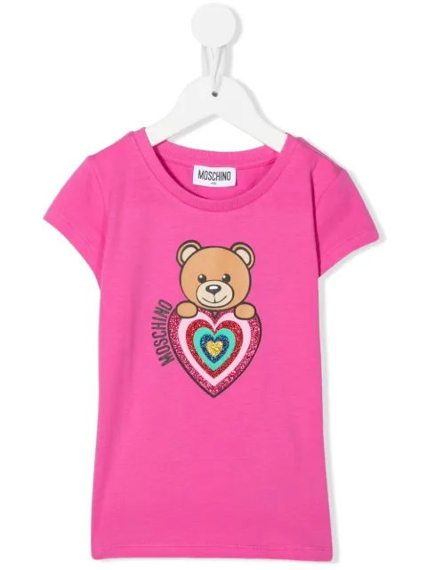 Moschino Kids Teddy Bear heart-motif T-Shirt 