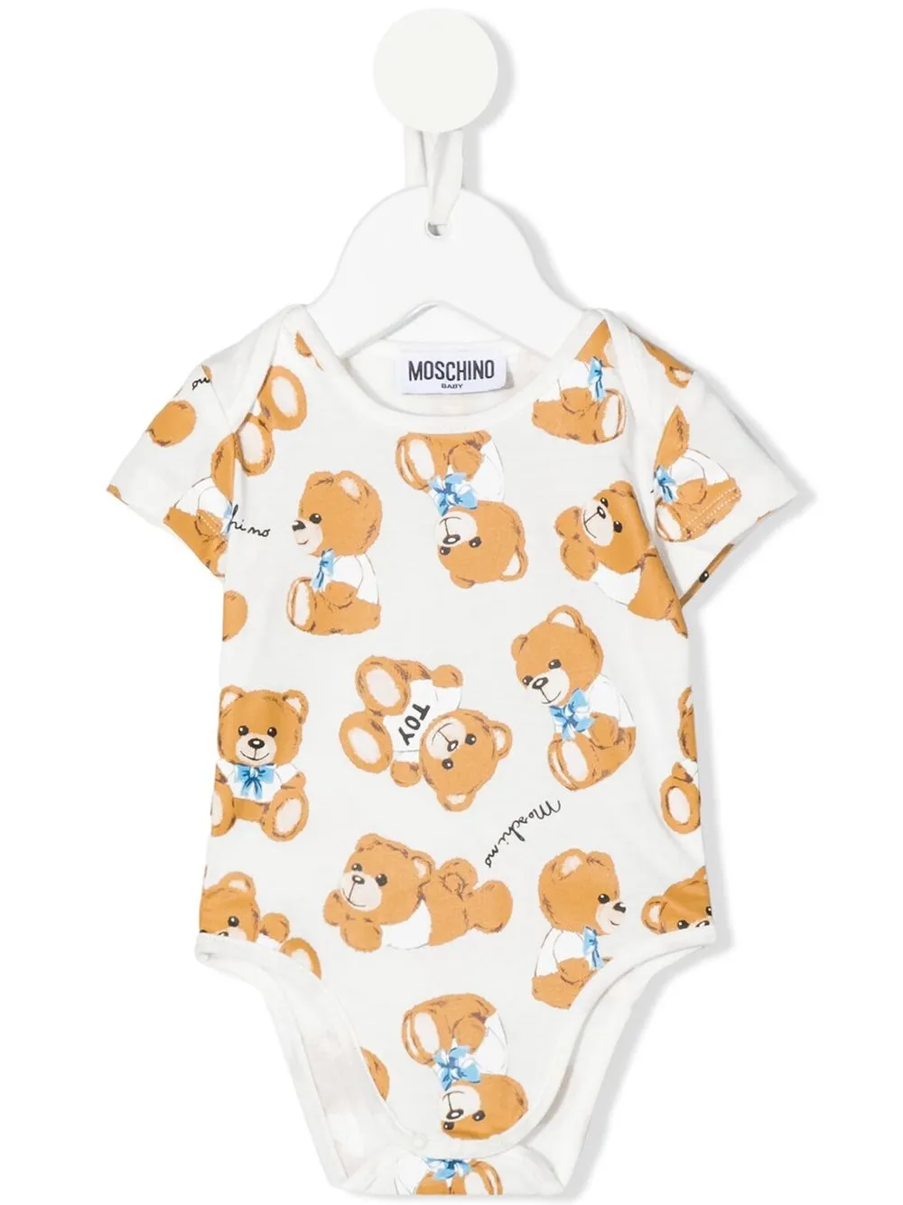 

Moschino Kids Teddy Bear-motif cotton body - White