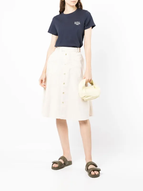 A.P.C. Denise logo-print T-shirt | Blue | FARFETCH