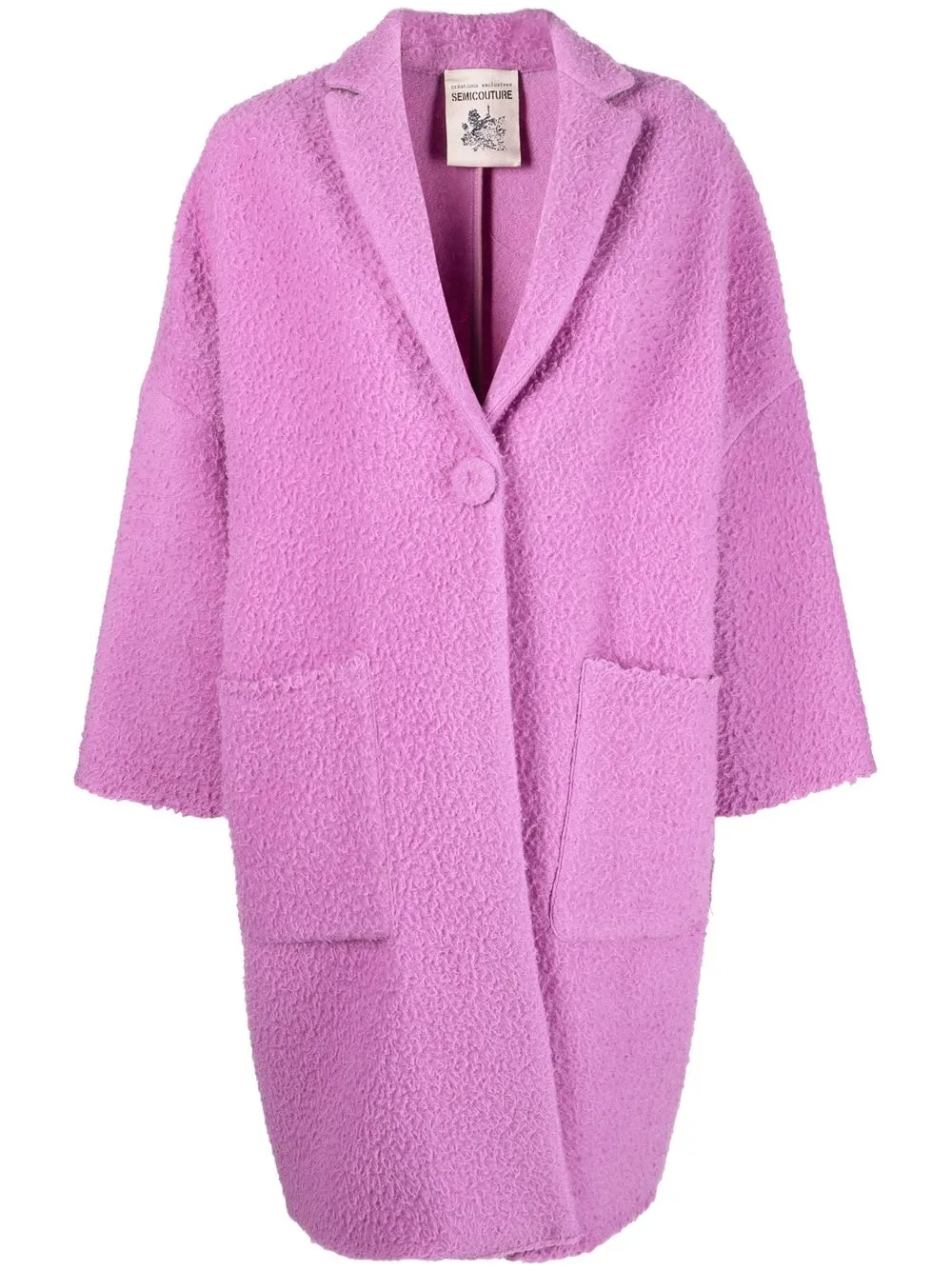 

Semicouture single-breasted coat - Pink