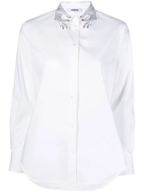 Vivetta rhinestone-embellished long-sleeve shirt